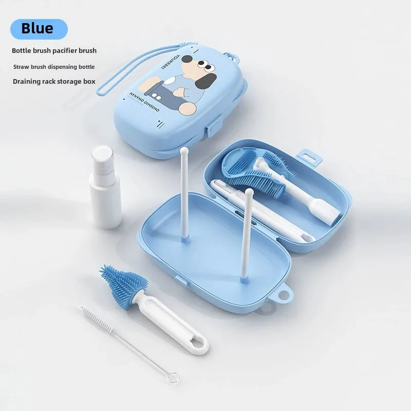 6 Piece Portable Baby Bottle Brush Cleaner