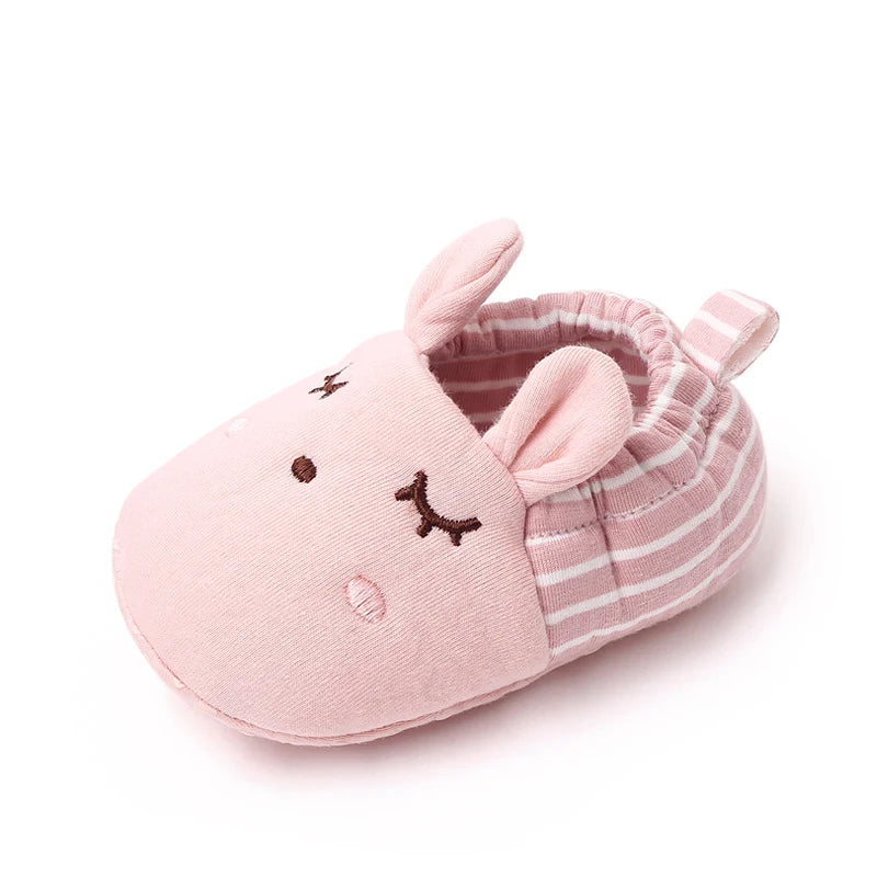 Baby Soft Cotton Shoes for Toddler Boys and Girls Colorful Options Cute Animal Design Shoes with Ears