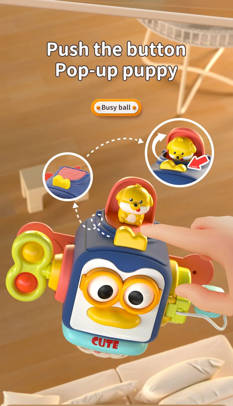 Board Cube Montessori Sensory Educational Toys