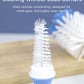 2 in 1 Mother-child Nylon Baby Bottle Cup Cleaning Brush Suction Stand Type Feeding Clean Tool Set