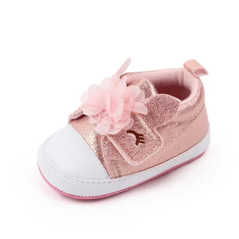 Baby Girls Shoes Soft Bottom Non-slip Flowers Spring Autumn Outdoor Fashion Casual Infant Newborns Crib First Walkers Baby Shoes