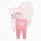 3PCS Baby Clothing Set Autumn Newborn Baby Girl Pure Cotton Clothes Set Soft Cute Animal Kids Bodysuits+Pants+Romper Bebe 6-24M