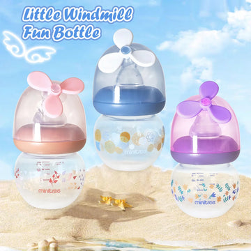 0-6 months newborn baby mini bottle, fall-proof and anti-colic PP bottle