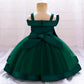 Baby Girls Elegant Big Bow Party Dress | Wedding & Birthday Princess Gown 6-36M