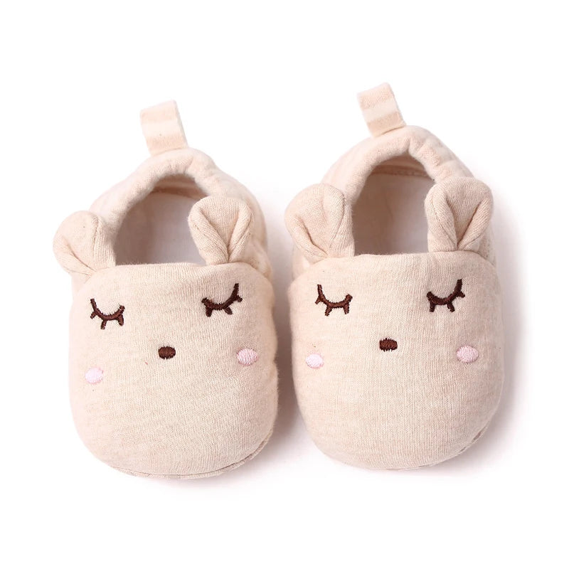 Baby Soft Cotton Shoes for Toddler Boys and Girls Colorful Options Cute Animal Design Shoes with Ears