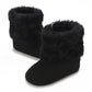 0-18M baby shoes Girls winter plush comfort snow boots cute bow cotton shoes baby soft soled non-slip toddler shoes