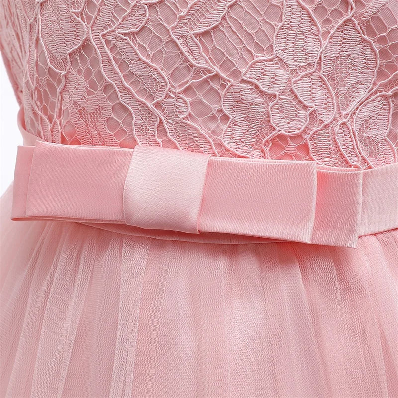 Baby Girl Baptism Dresses Toddler White Lace Flower Tulle Christening 1 Years Birthday Princess Party Dress Newborn Wedding Gown
