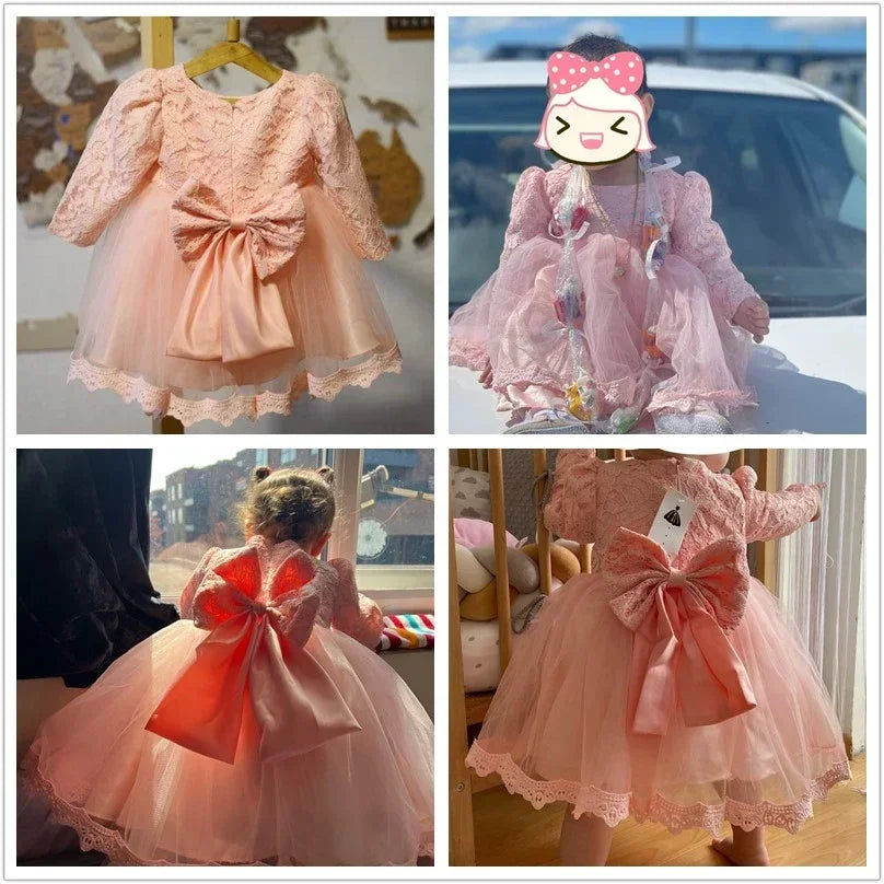 Newborn & Baby Girl Dress – Perfect for Christening, Baptism, Birthday, or Prom – 0–12 Months