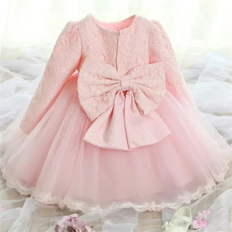 Newborn & Baby Girl Dress – Perfect for Christening, Baptism, Birthday, or Prom – 0–12 Months