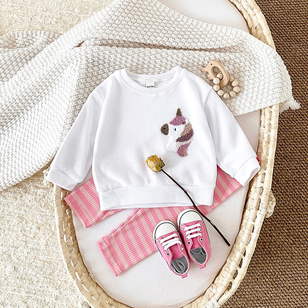2Pcs Newborn Baby Clothes Sets New Baby Clothing Spring Boys Girls