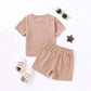 Summer 2pcs Kids Clothes Sets Children Sports Style Tracksuits T-shirts and Shorts Boy and Girl Outfits Suits