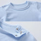 3Pcs Newborn Baby Sets Boy Girl Clothes 0-3 Months 100% Cotton Bodysuit Hat Bib Solid Color Long Sleeve Jumpsuits Infant Outfits