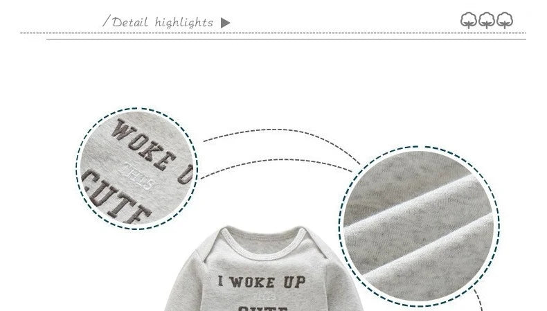 3PCS Baby Clothing Set Autumn Newborn Baby Girl Pure Cotton Clothes Set Soft Cute Animal Kids Bodysuits+Pants+Romper Bebe 6-24M