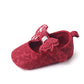 Baby Soft Cotton Shoes Beautiful Lace Bowknot Mary Jane 6 to 12 Month Baby Girl Prewalking Shoes High Quality Soft and Anti-slip