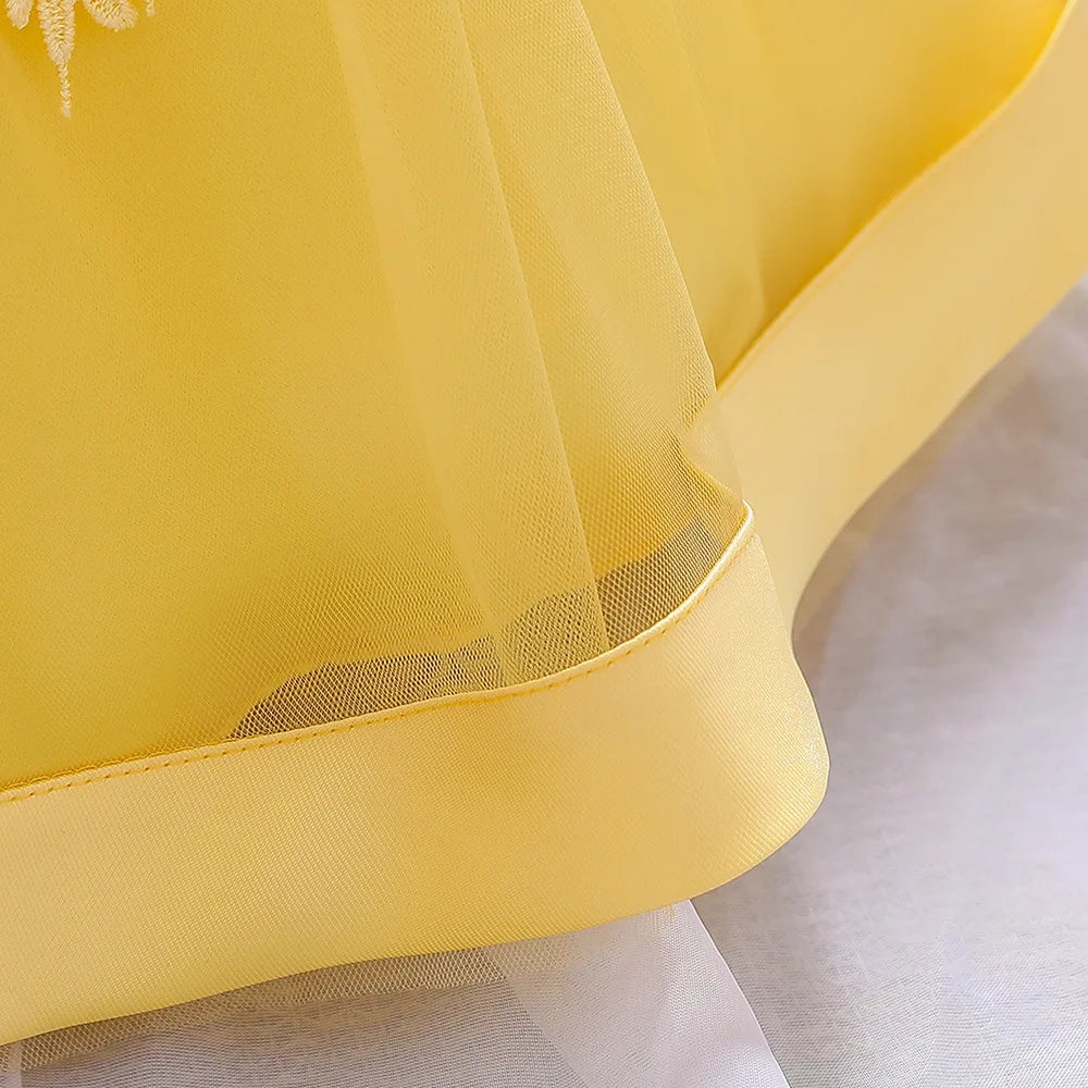 Baby Girls Elegant Big Bow Party Dress | Wedding & Birthday Princess Gown 6-36M
