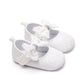 Baby Soft Cotton Shoes Beautiful Lace Bowknot Mary Jane 6 to 12 Month Baby Girl Prewalking Shoes High Quality Soft and Anti-slip