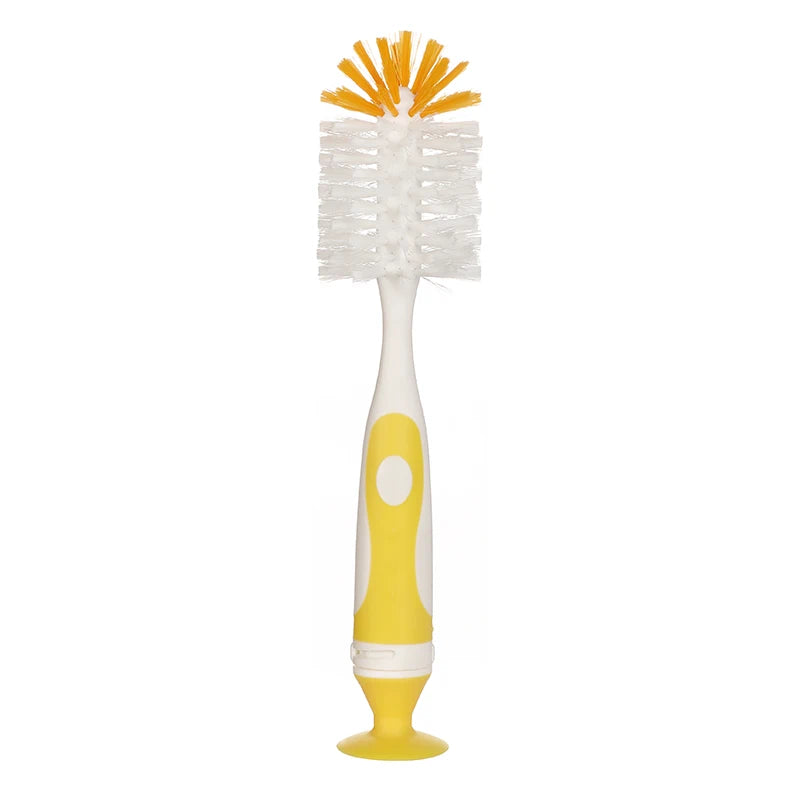 2 in 1 Mother-child Nylon Baby Bottle Cup Cleaning Brush Suction Stand Type Feeding Clean Tool Set