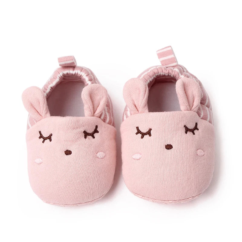 Baby Soft Cotton Shoes for Toddler Boys and Girls Colorful Options Cute Animal Design Shoes with Ears