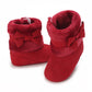 0-18M baby shoes Girls winter plush comfort snow boots cute bow cotton shoes baby soft soled non-slip toddler shoes