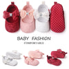 Baby Soft Cotton Shoes Beautiful Lace Bowknot Mary Jane 6 to 12 Month Baby Girl Prewalking Shoes High Quality Soft and Anti-slip