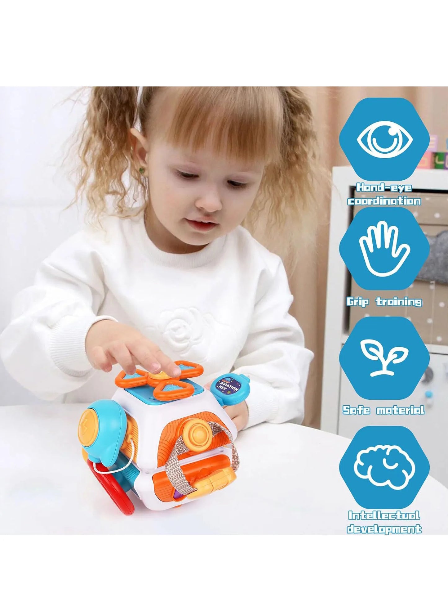 Board Cube Montessori Sensory Educational Toys