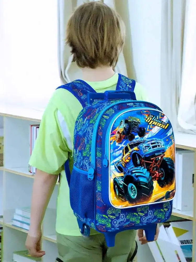 Kids Suitcase for Boys Wheeled Backpack
