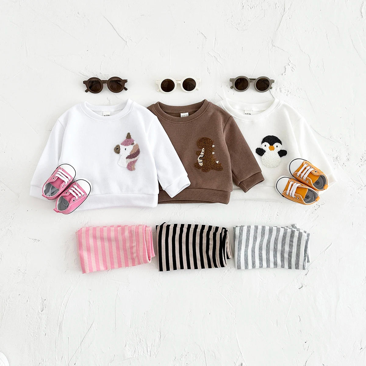 2Pcs Newborn Baby Clothes Sets New Baby Clothing Spring Boys Girls