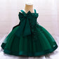 Baby Girls Elegant Big Bow Party Dress | Wedding & Birthday Princess Gown 6-36M