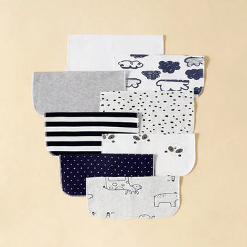 Newborn 8 Piece Baby Saliva Wipes 100% Cotton Soft and Comfortable Shower Towels